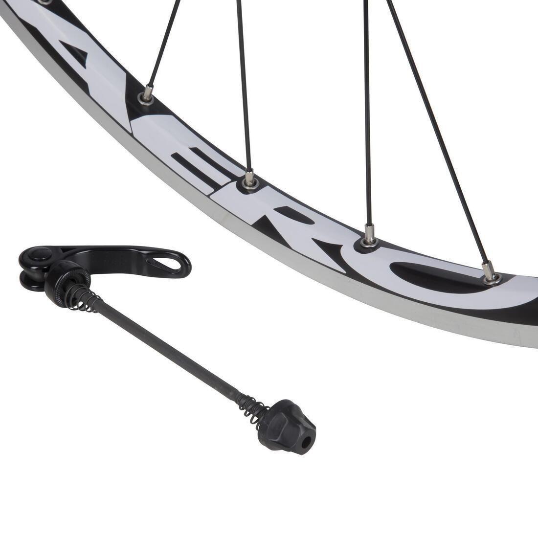 Triban 520 700 Double-Walled Front Road Bike Wheel, Black, No Color, large image number 3