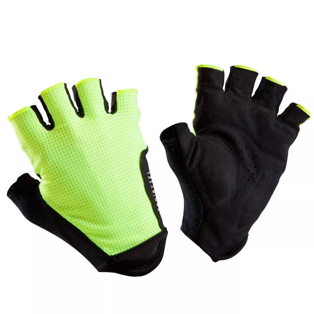 Roadr 500 Cycling Gloves, Yellow, No Color, large image number 0