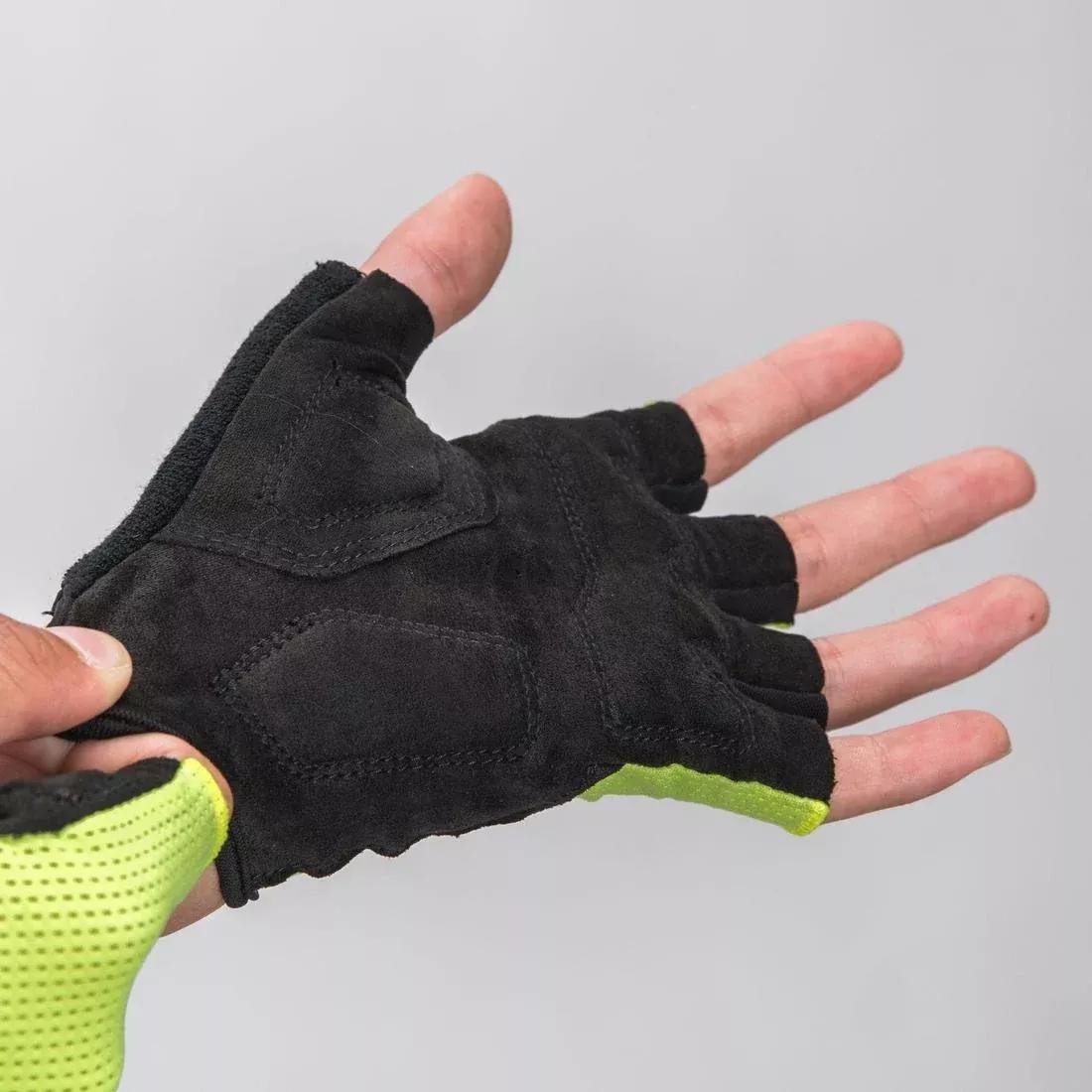 Road Cycling Glove500, Fluo Lime Yellow, , large image number 4