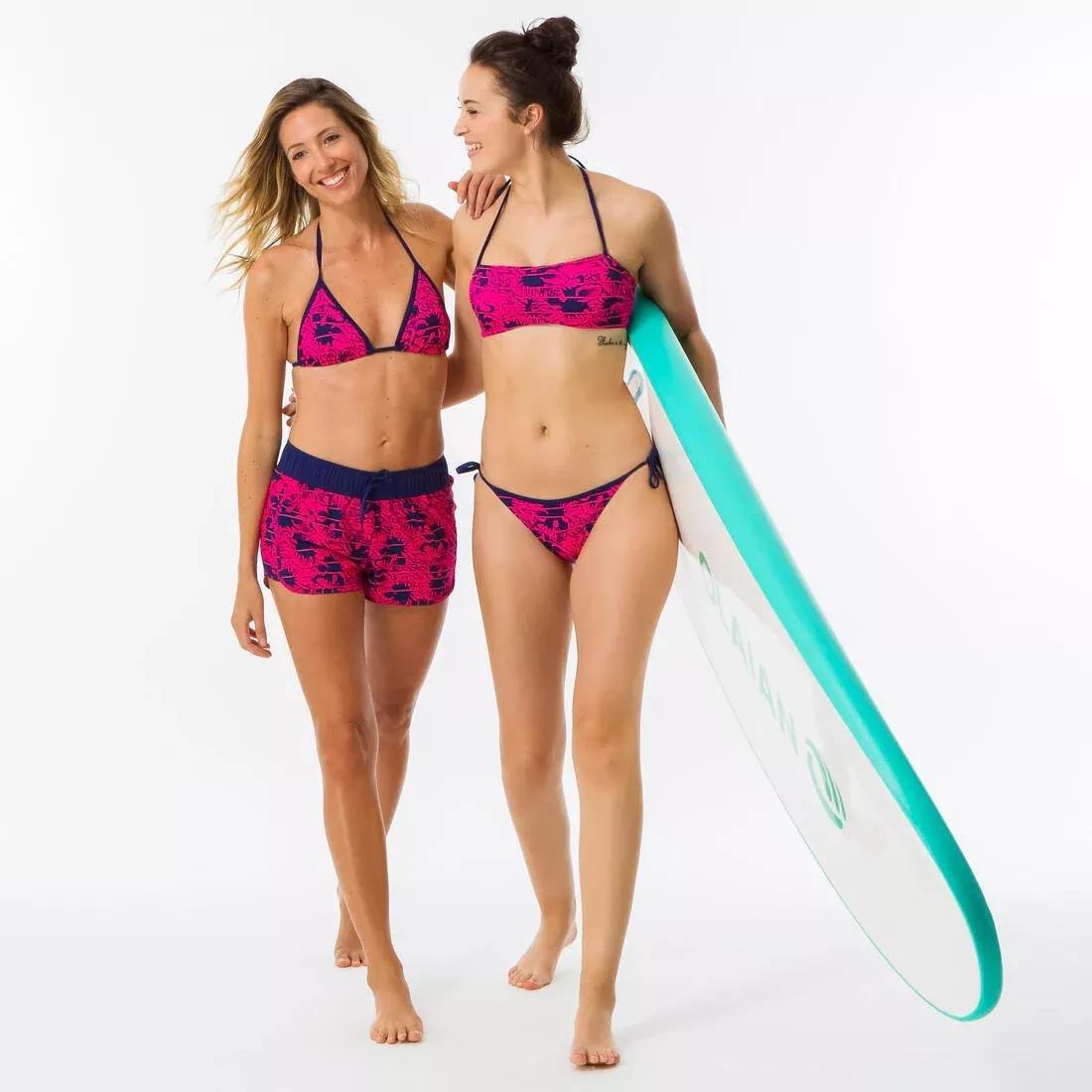 Women Sliding Triangle Swimsuit Top - Mae Wako, Pink, No Color, large image number 4