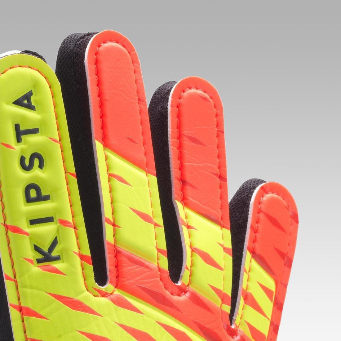 FirstKids Football Goalkeeper Gloves, Fluo Blood Orange, No Color, large image number 4