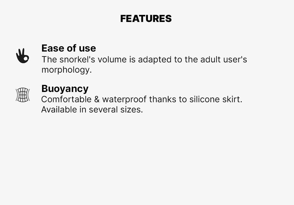 Adult Snorkel Snk 500, Black, No Color, medium
