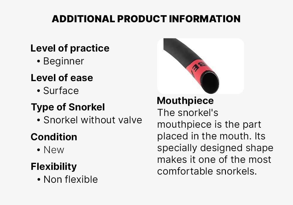Adult Snorkel Snk 500, Black, No Color, large image number 12