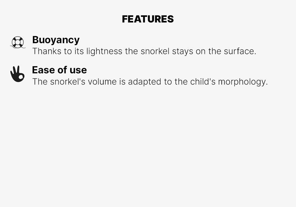 Snorkelling Snorkel SNK 500 JR Kids, Storm Grey, No Color, medium