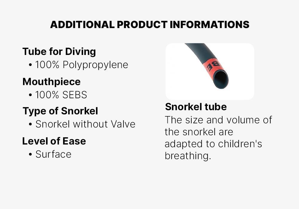 Snorkelling Snorkel SNK 500 JR Kids, Storm Grey, No Color, medium