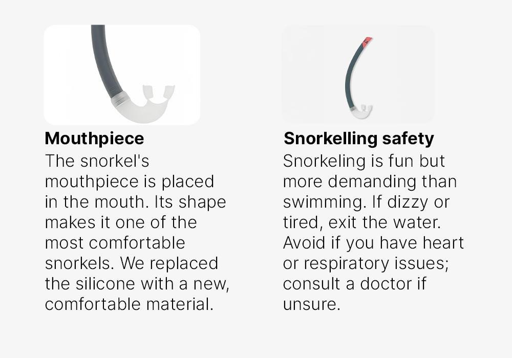 Snorkelling Snorkel SNK 500 JR Kids, Storm Grey, No Color, medium