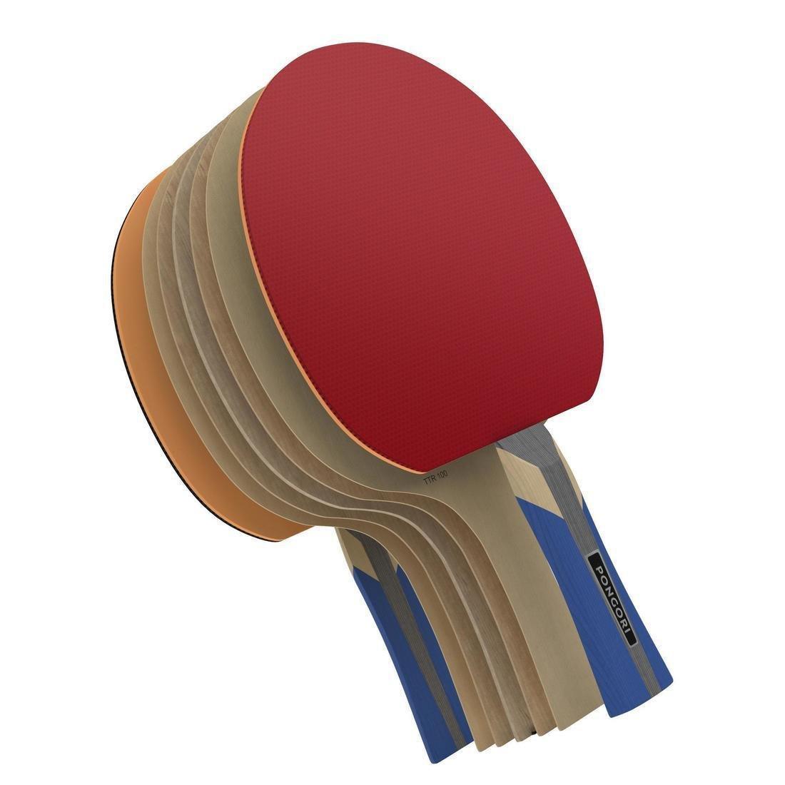 Set Of 2 Ttr 100 3Star All-Round Table Tennis Bats And 3 Ttb 100 40+ Balls, Orange, No Color, large image number 2