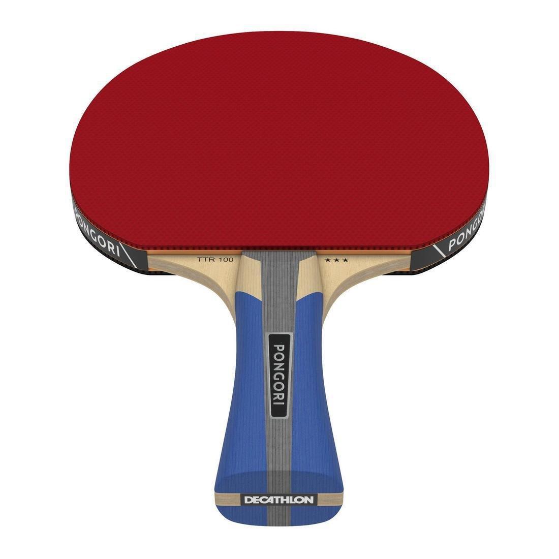 PONGORI - Set of 2 TTR 100 3* All-Round Table Tennis Bats and 3 TTB 100* 40 Balls Orange, Black