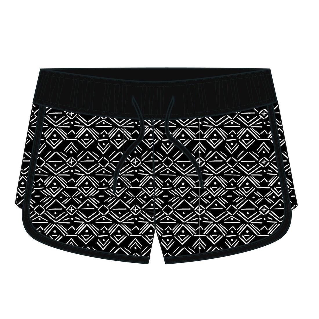 Women's Boardshorts With Elastic Waistband And Drawstring Tini Ethni, Black, , large image number 2