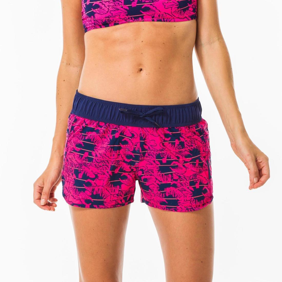 Women Boardshorts With Elasticated Waistband And Drawstring - Tini Ethni, Pink, , large image number 1