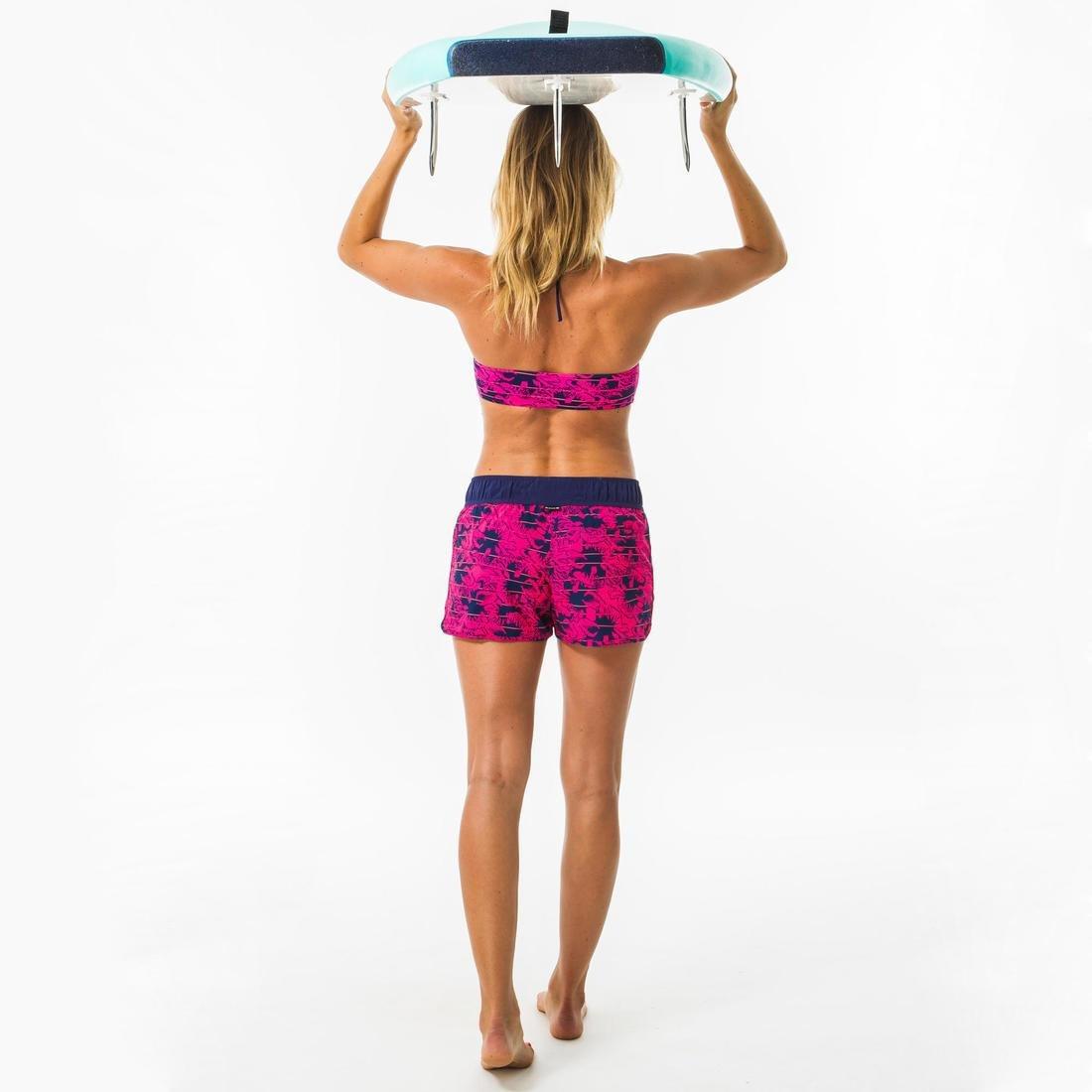 Women Boardshorts With Elasticated Waistband And Drawstring - Tini Ethni, Pink, , large image number 2