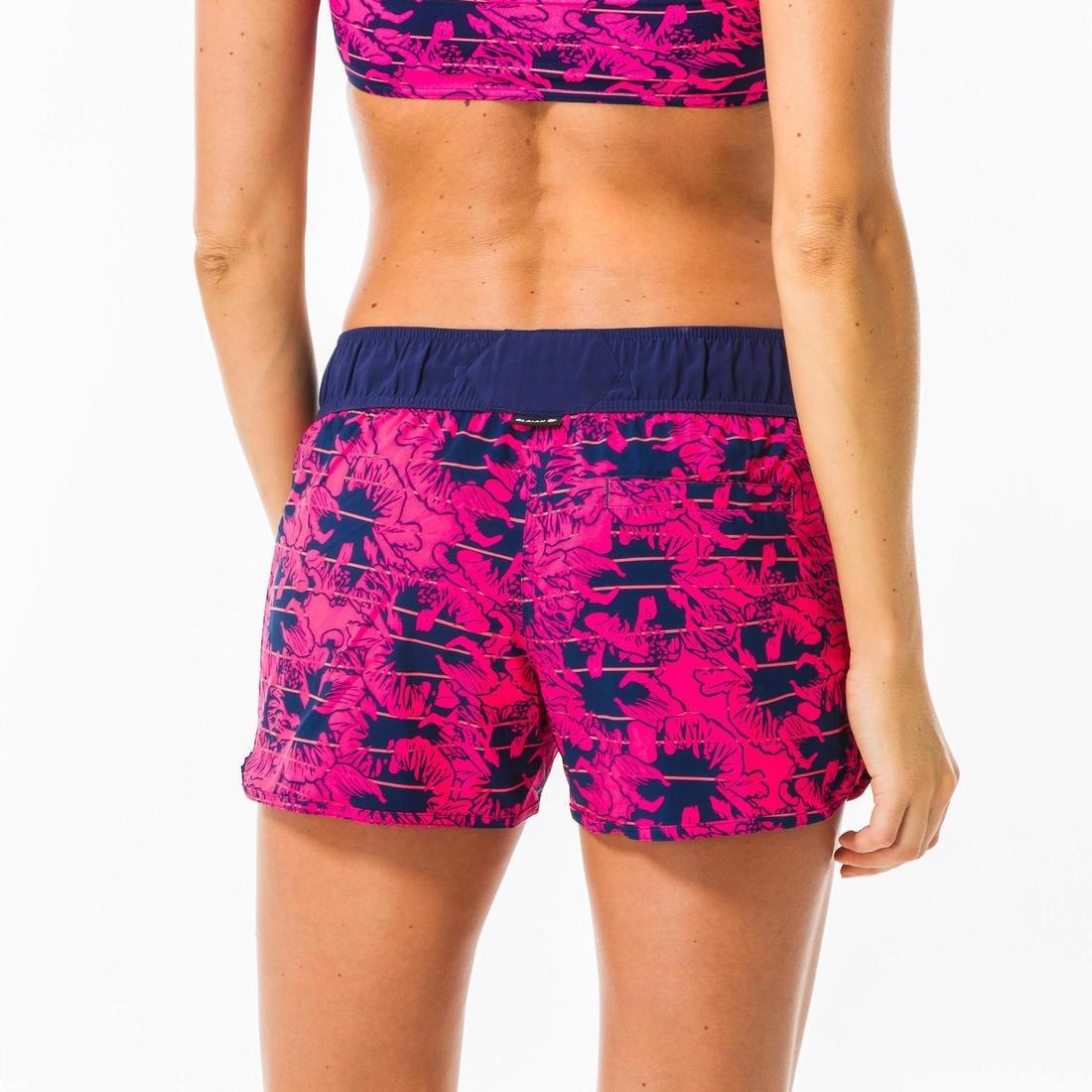 Women Boardshorts With Elasticated Waistband And Drawstring - Tini Ethni, Pink, , large image number 10