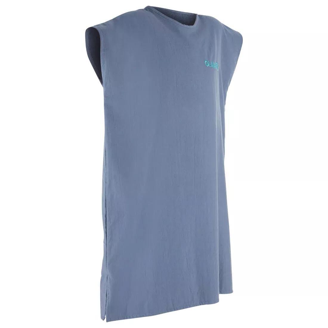 Adult Surf Poncho 100, Blue Grey, No Color, large image number 0