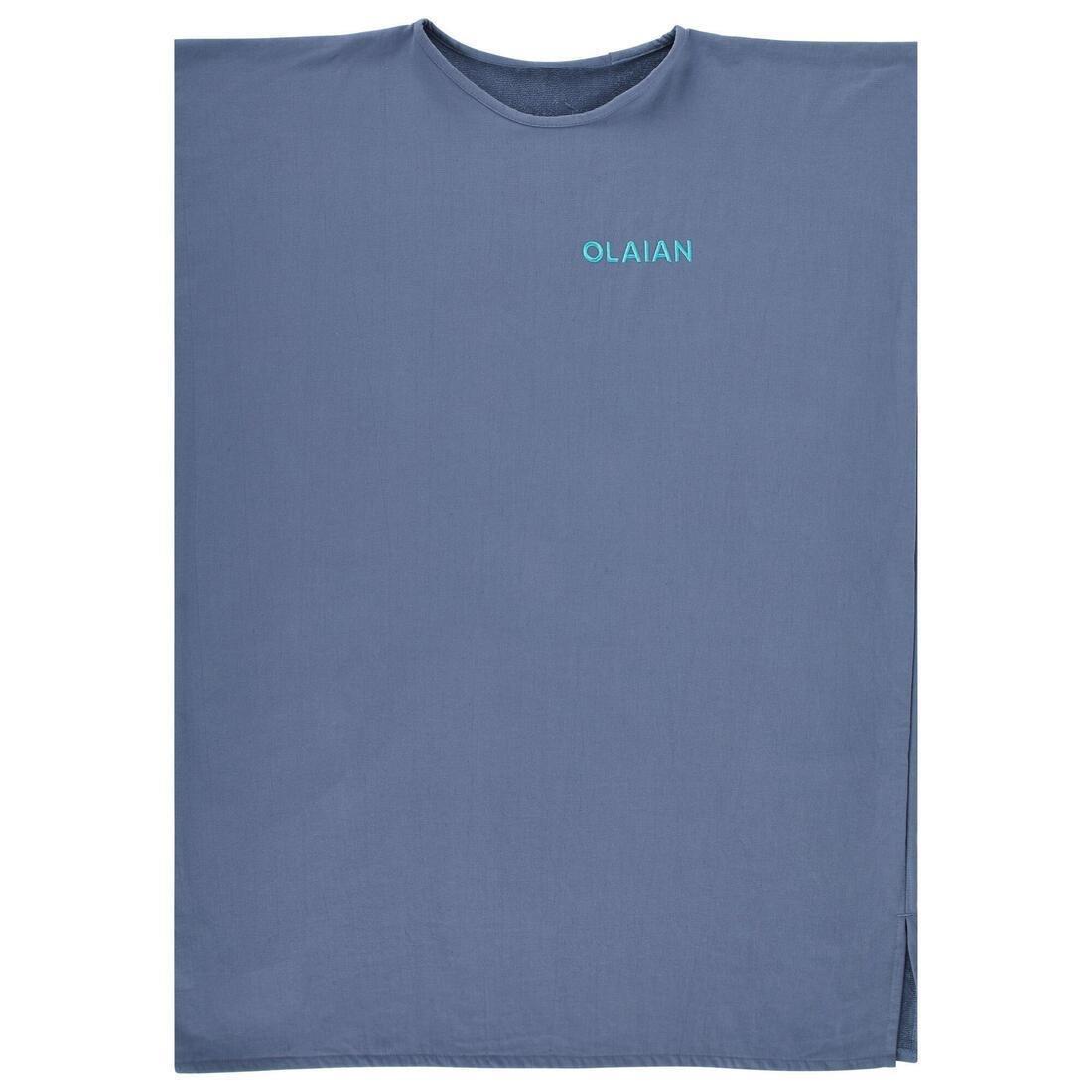 Adult Surf Poncho 100, Blue Grey, No Color, large image number 3