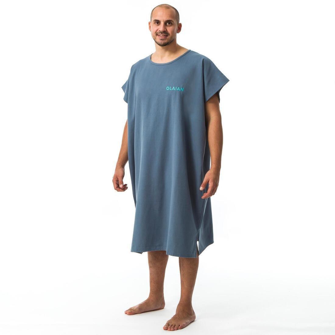 Adult Surf Poncho 100, Blue Grey, No Color, large image number 5