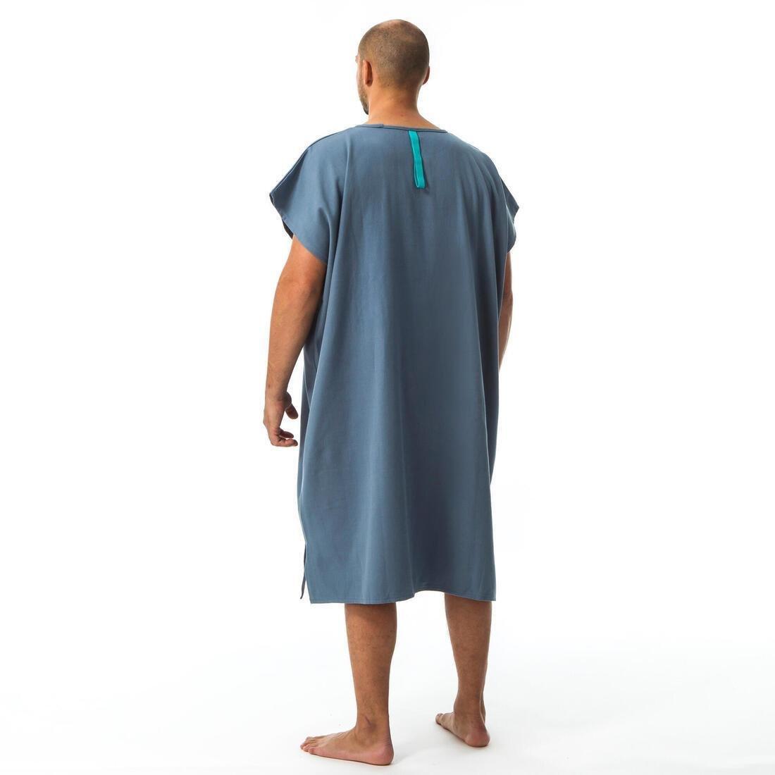 Adult Surf Poncho 100, Blue Grey, No Color, large image number 7