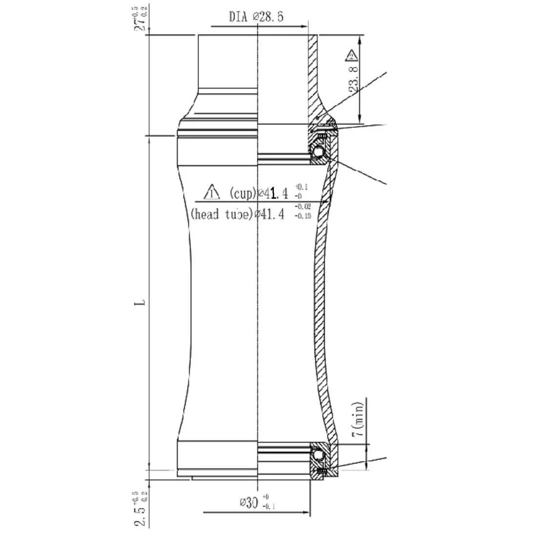 11/8 ZS41.4/28.6 ZS41.4/30 Semi-Integrated Headset, Black, No Color, large image number 1