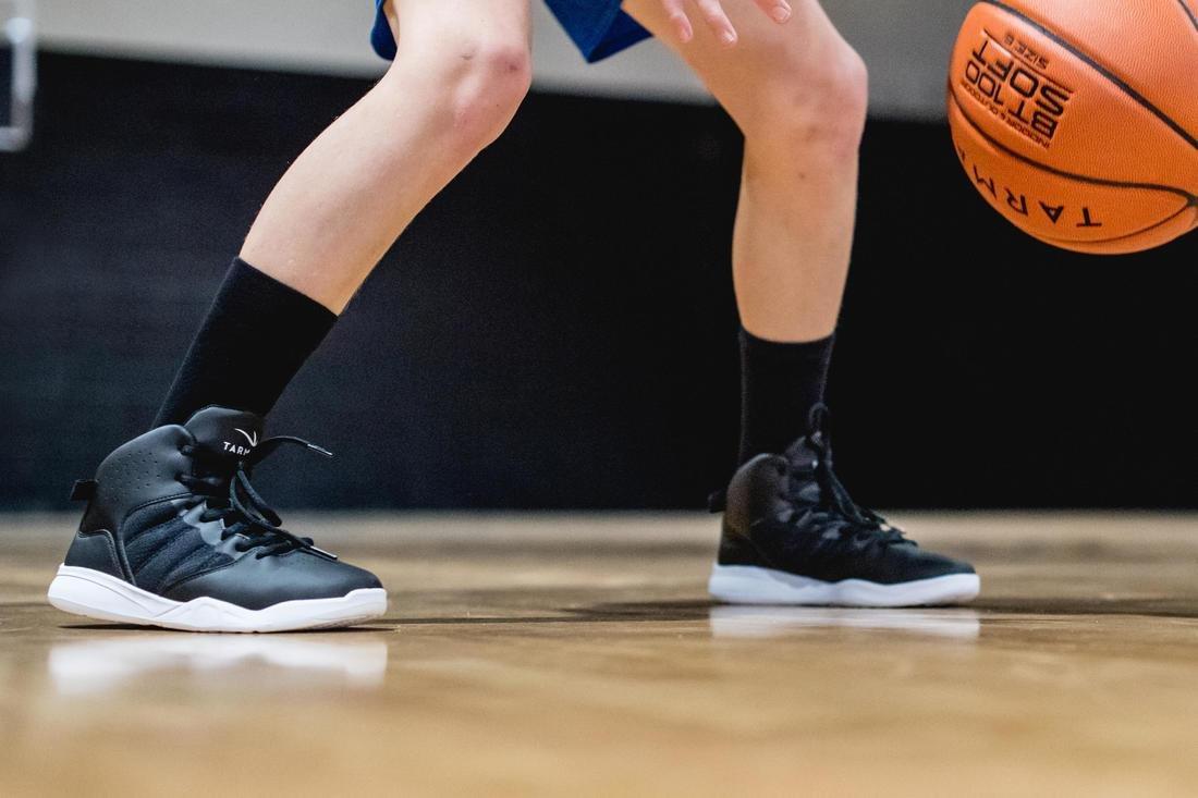 Boys/Girls BeginnerBasketball Shoes Ss100 , Black, , large image number 6