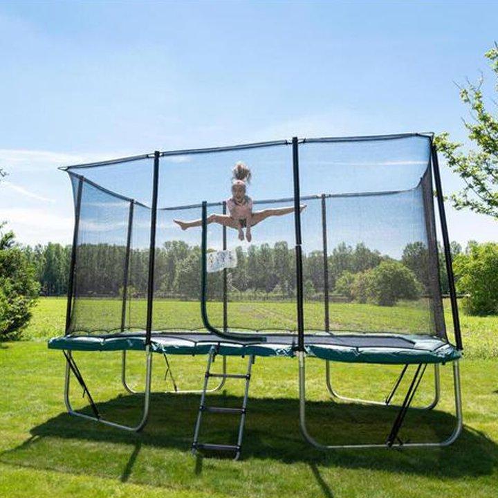 DEFAULT Rectangular Trampoline with Safety Net 520, No Color, large image number 1