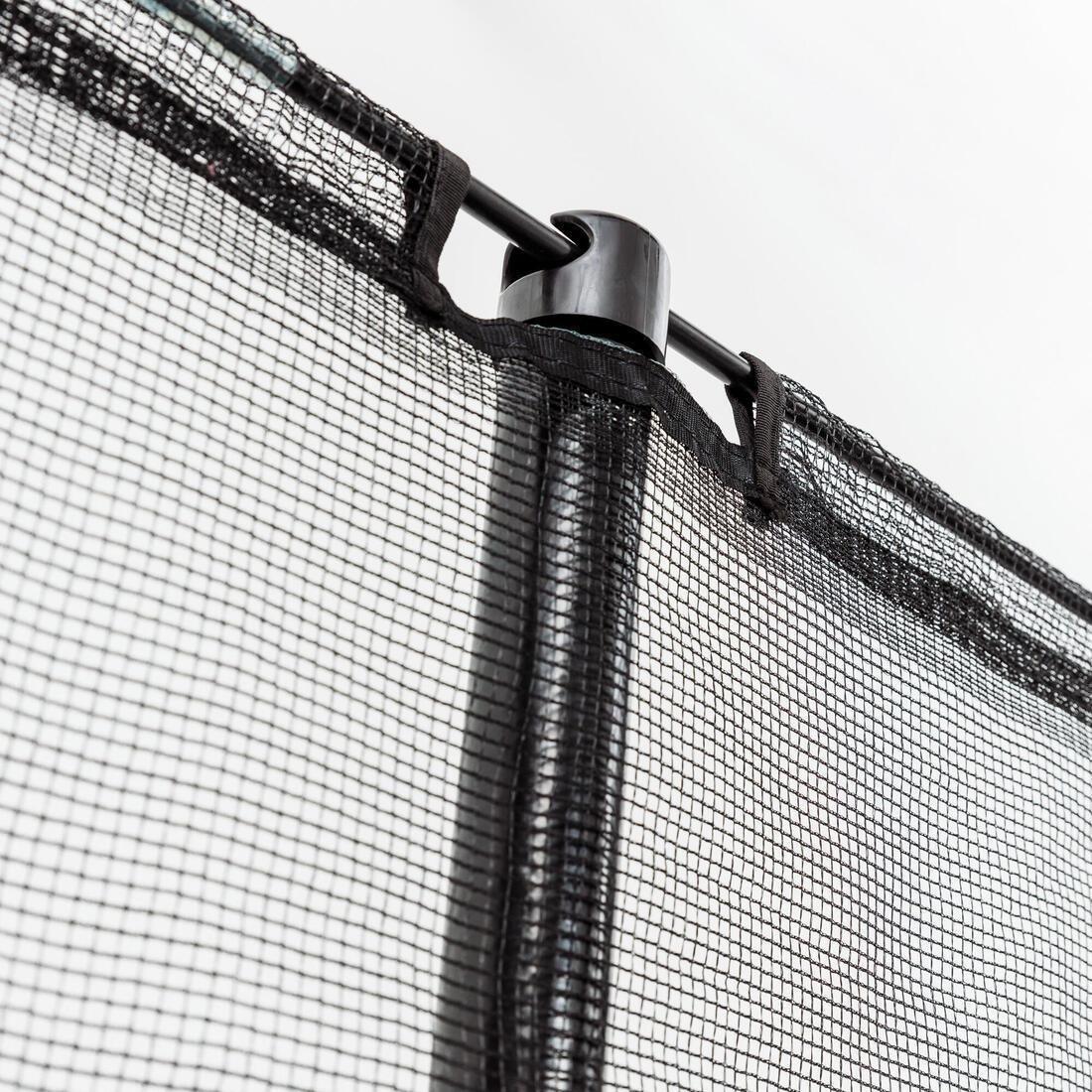 DOMYOS - Rectangular Trampoline with Safety Net 520, black