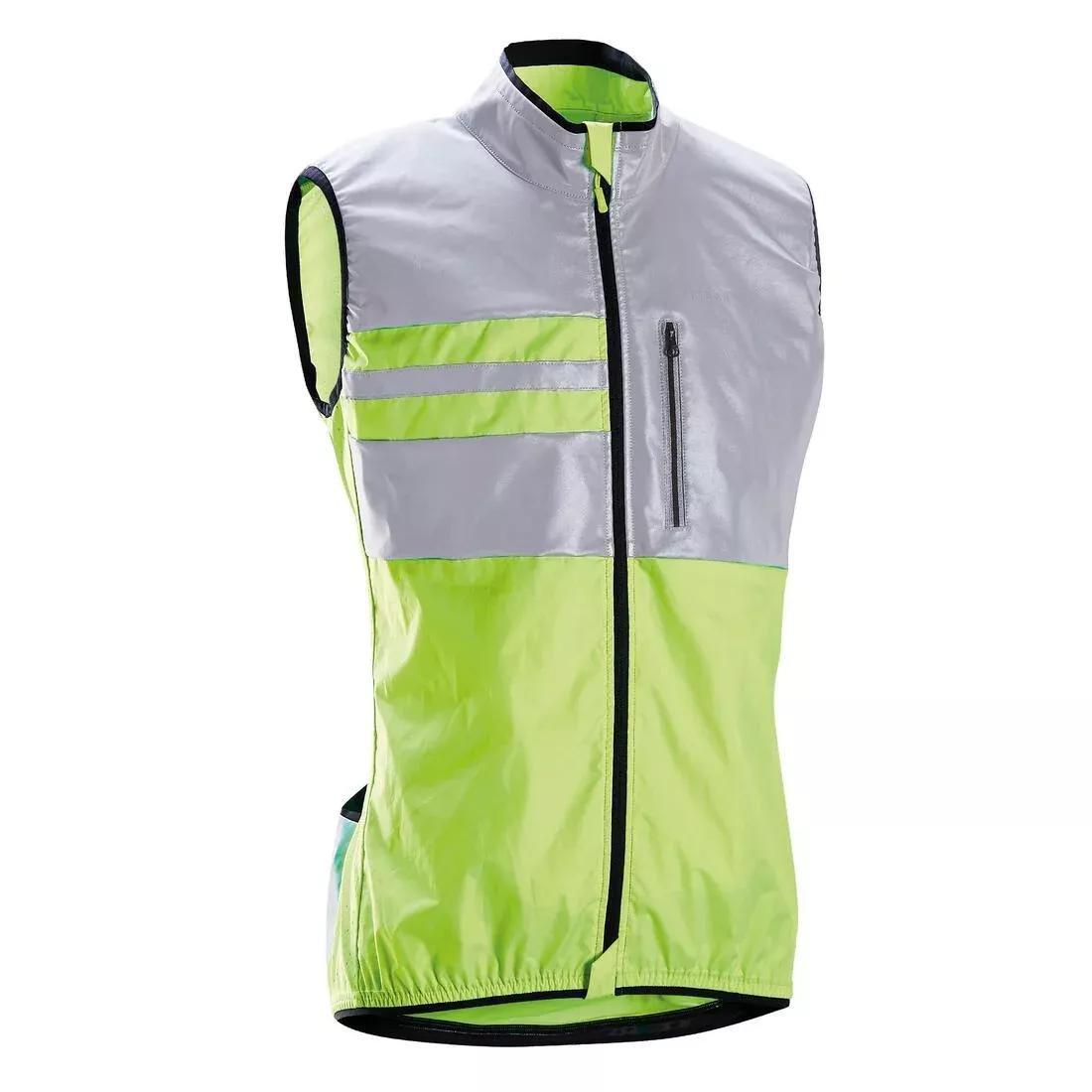 Men Hi-Viz Cycling Jacket, Yellow, No Color, medium