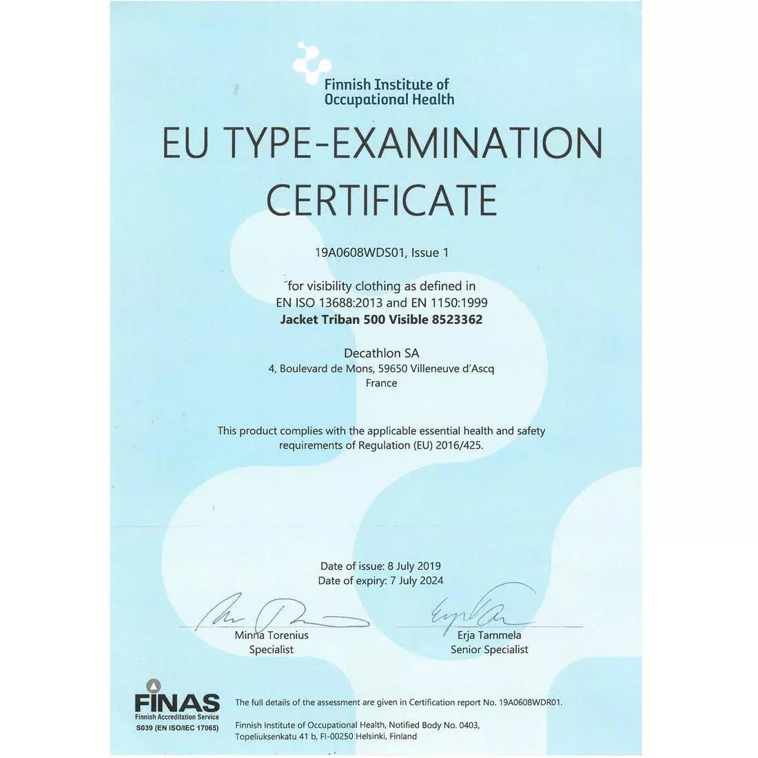 Men Hi-Viz Cycling Jacket, Yellow, No Color, medium