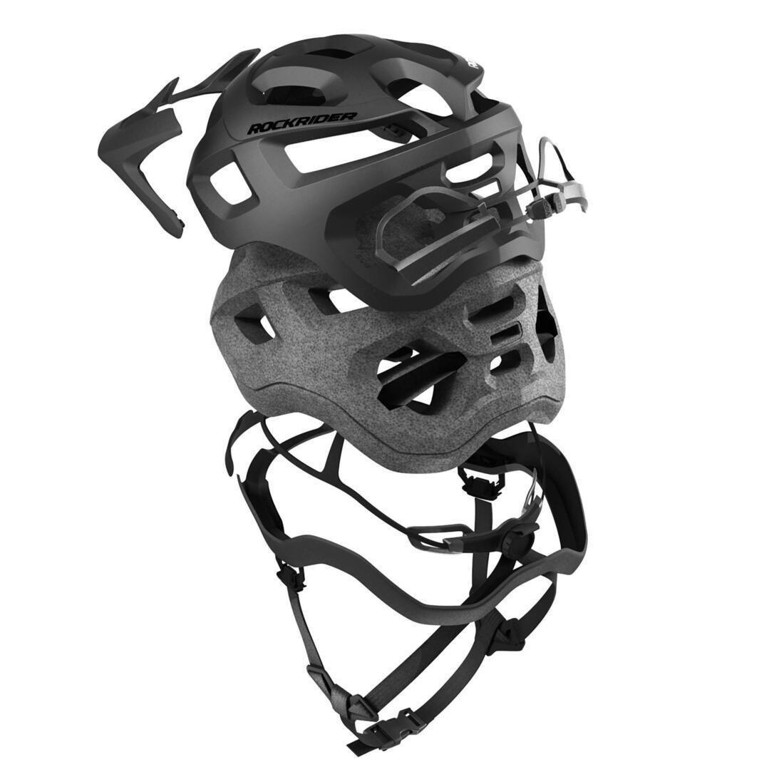 ROCKRIDER - Mountain Biking Helmet, Black