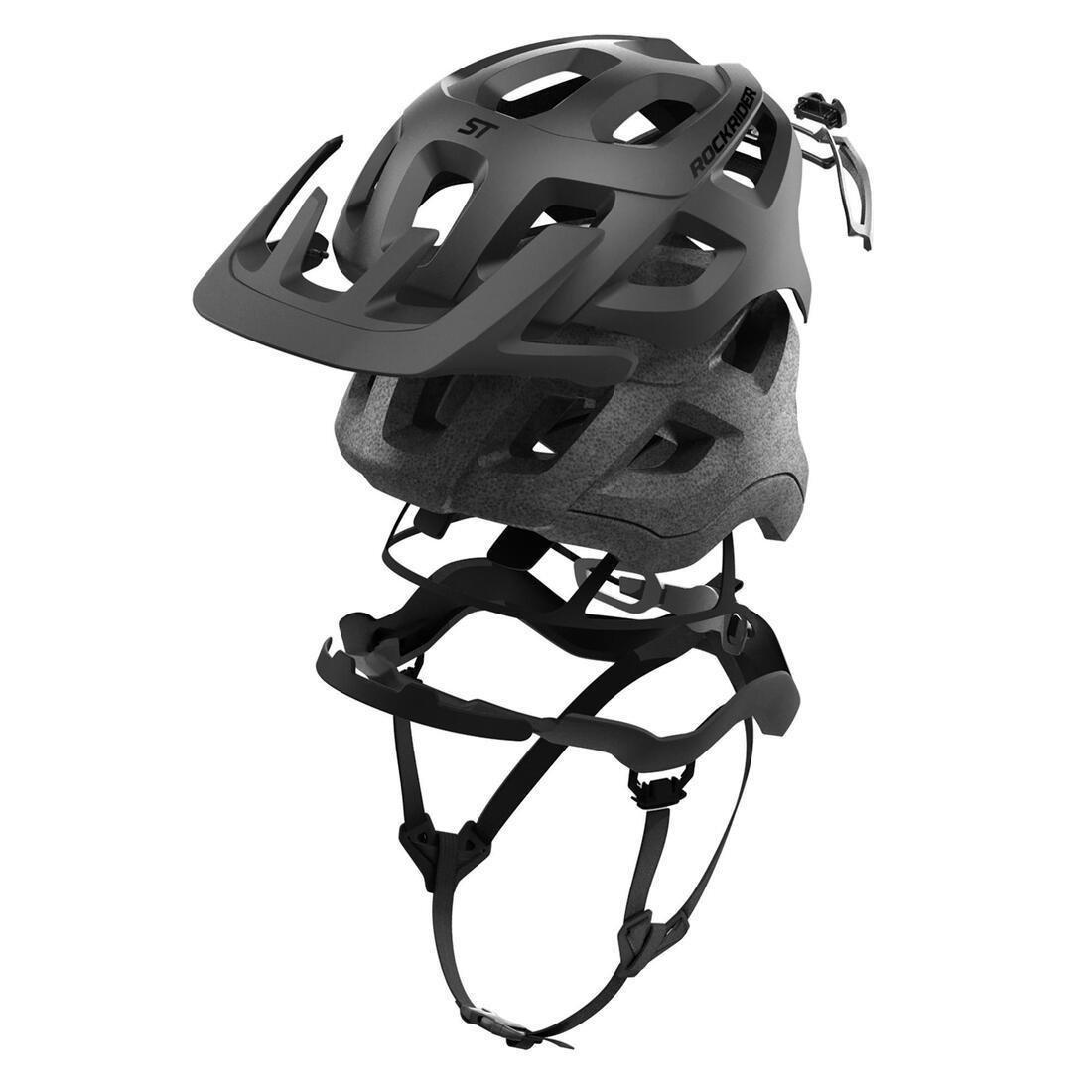 ROCKRIDER - Mountain Biking Helmet, Black