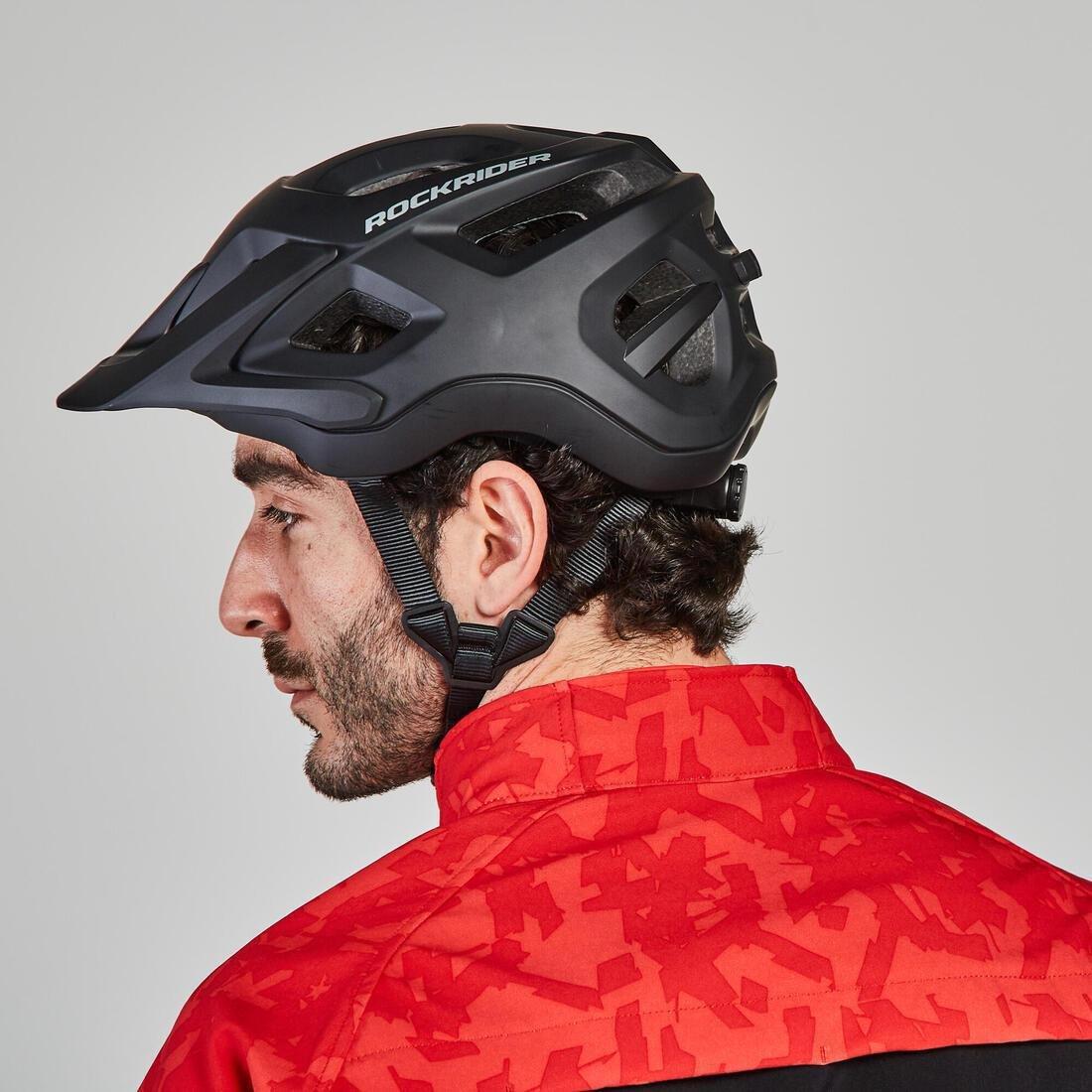 ROCKRIDER - Mountain Biking Helmet, Black