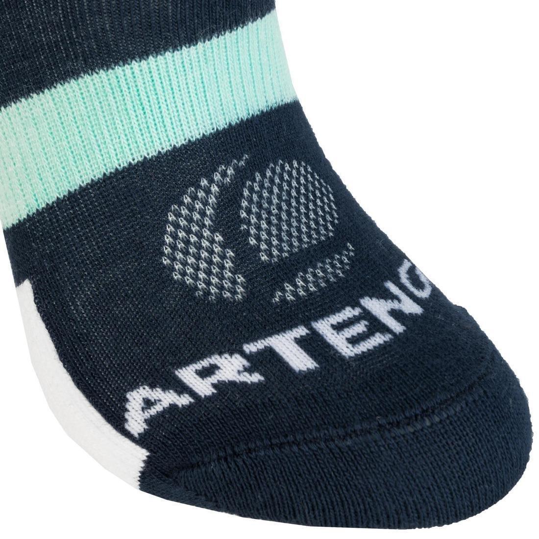 Kids' Low Tennis Socks Tri-Pack RS 160 Navy-White, , large image number 10
