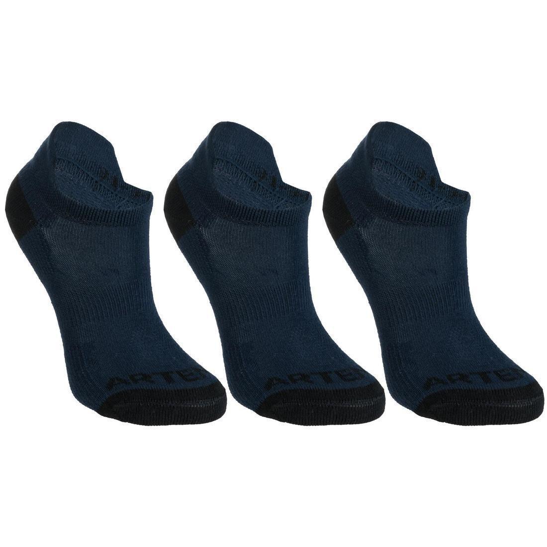 Kids' Low Tennis Socks Tri-Pack RS 160 Navy-White, , large image number 13