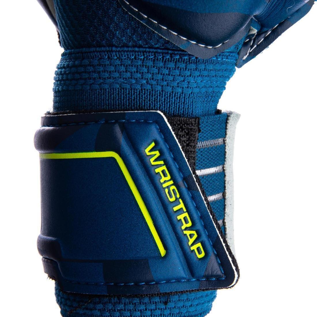 6F500Kids Football Goalkeeper Gloves, Petrol Blue, , large image number 4
