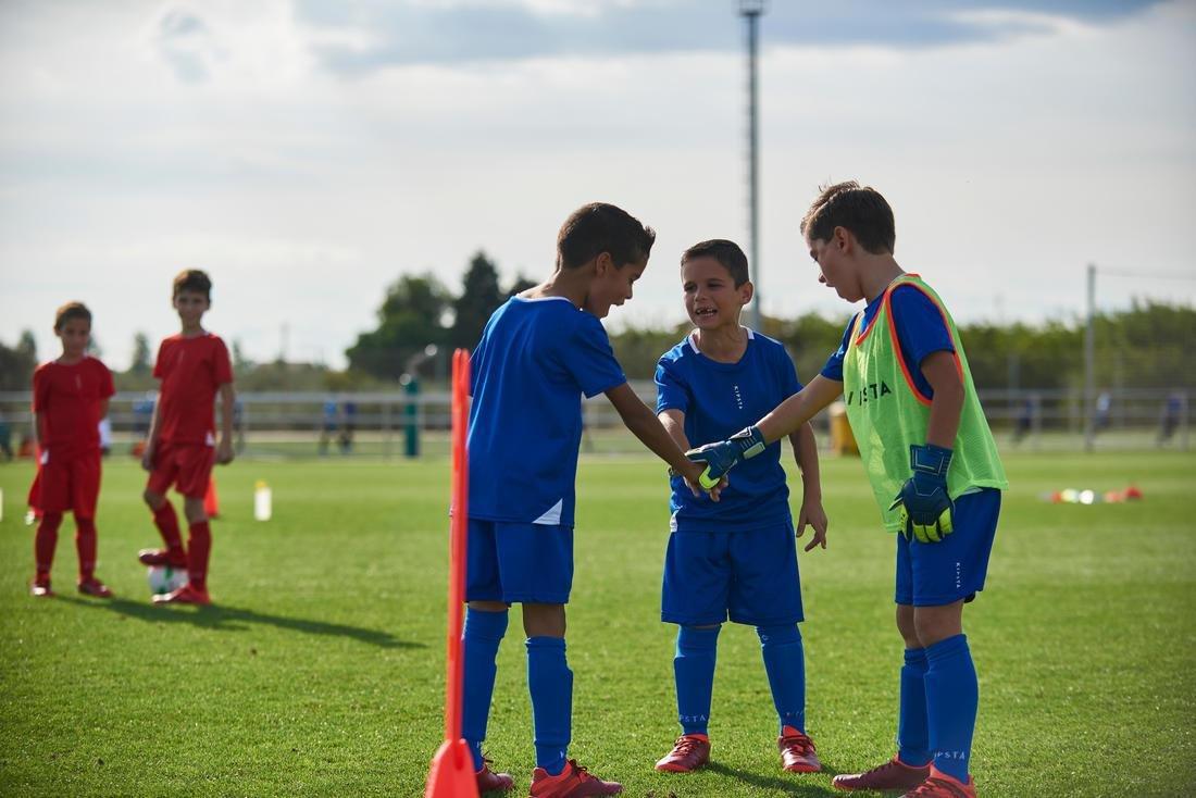 F500 Kids' Football Goalkeeper Gloves, Blue, No Color, large image number 10