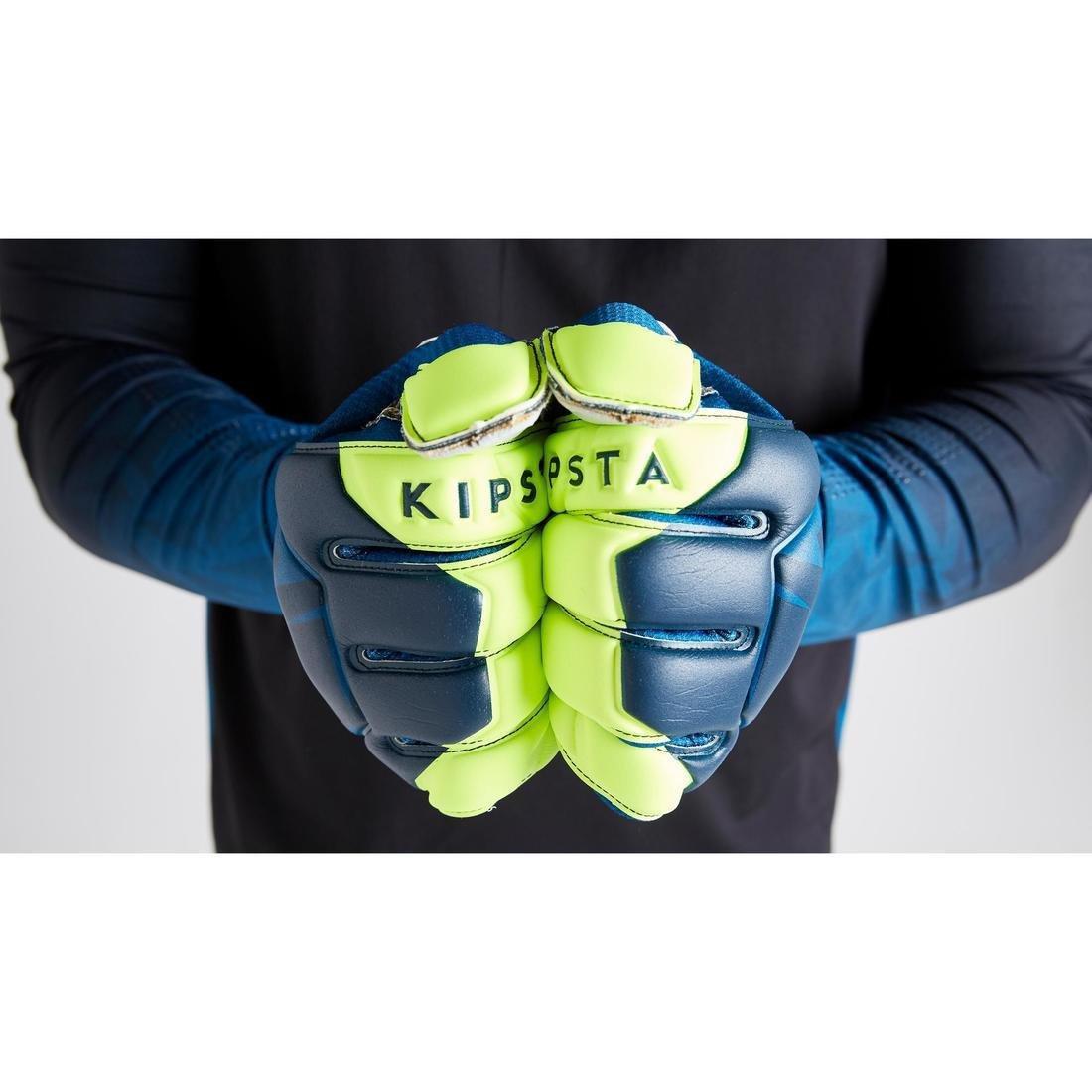 Unisex Football Goalkeeper Gloves F500, Blue, , large image number 1
