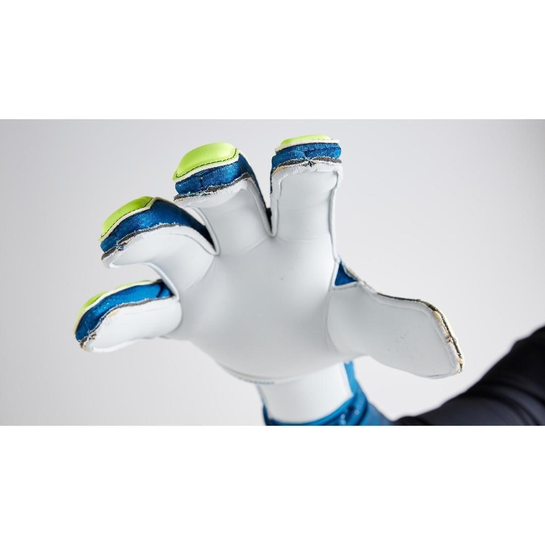 Unisex Football Goalkeeper Gloves F500, Blue, , large image number 6