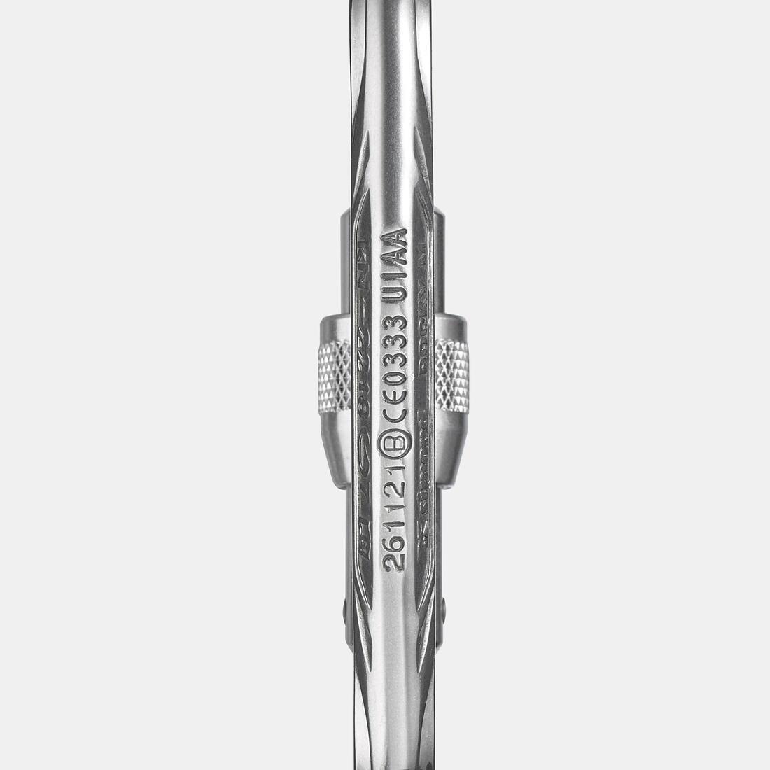 DEFAULT CLIMBING AND MOUNTAINEERING SCREWGATE CARABINER - ROCKY M POLISHED, No Color, large image number 4