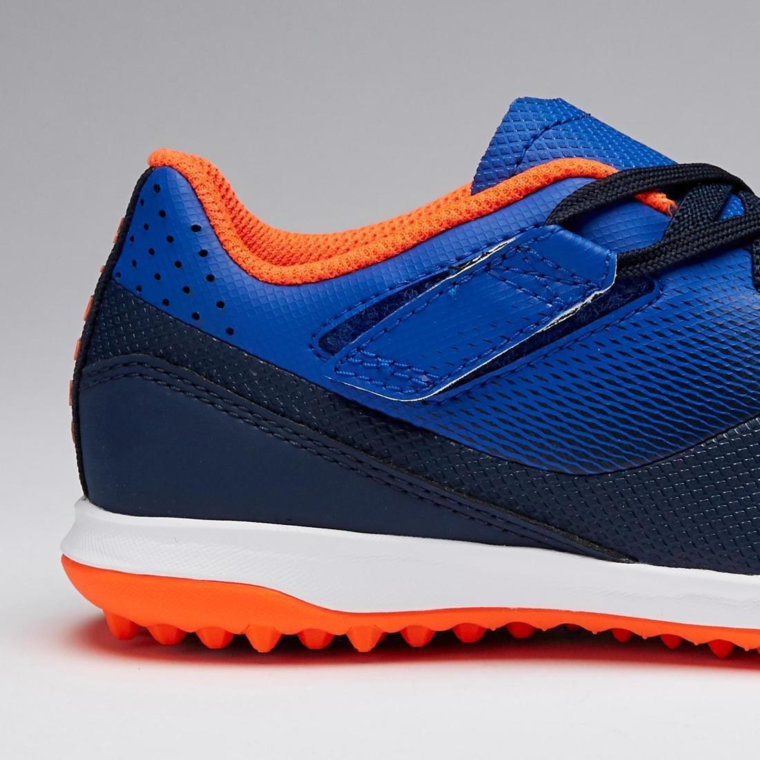 Kids' Rip-Tab Football Boots Agility 500 TF, Navy, No Color, large image number 9