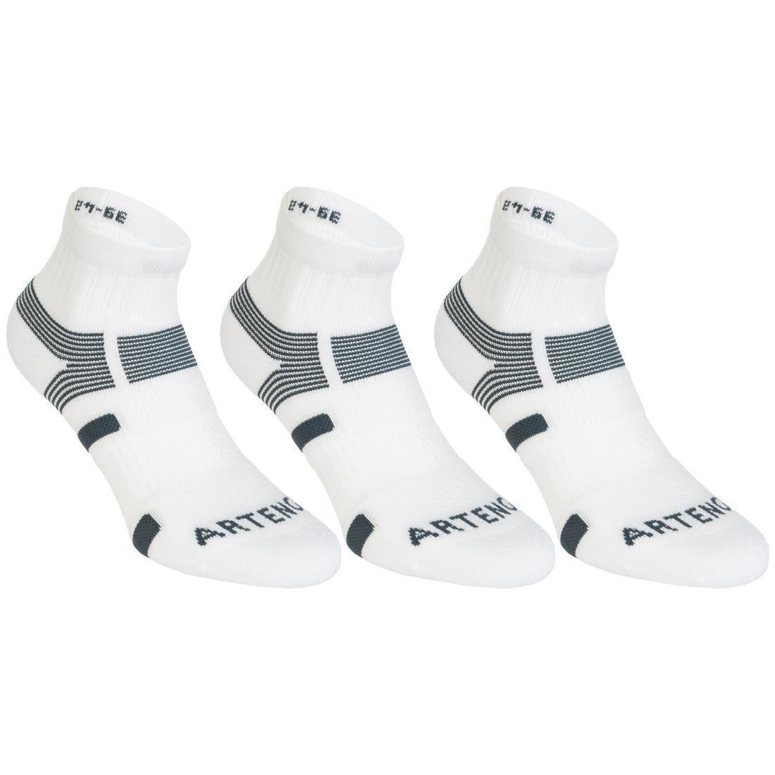 ARTENGO - Rs 560 Mid Sports Socks Tri-Pack, White