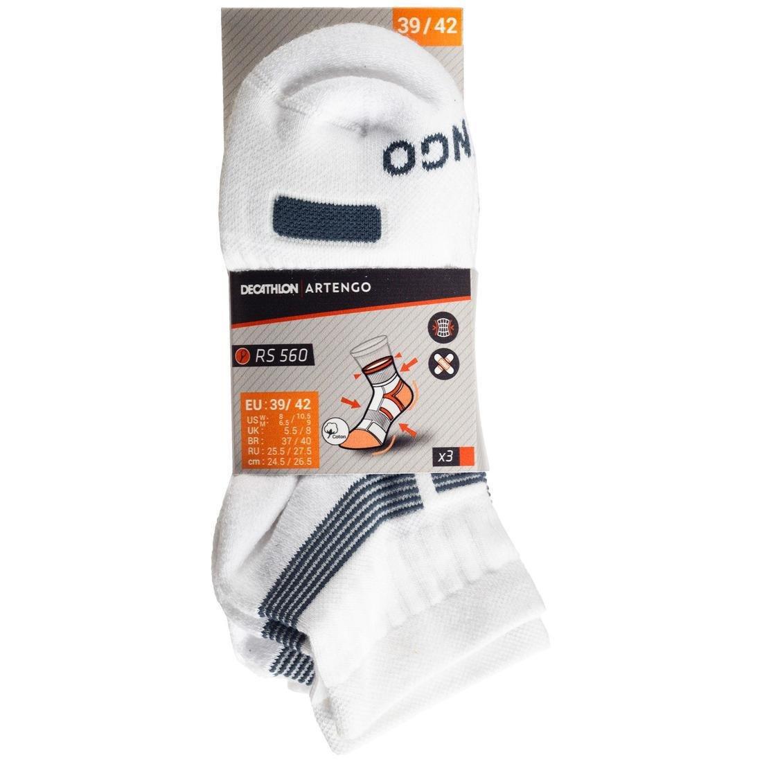 ARTENGO - Rs 560 Mid Sports Socks Tri-Pack, White