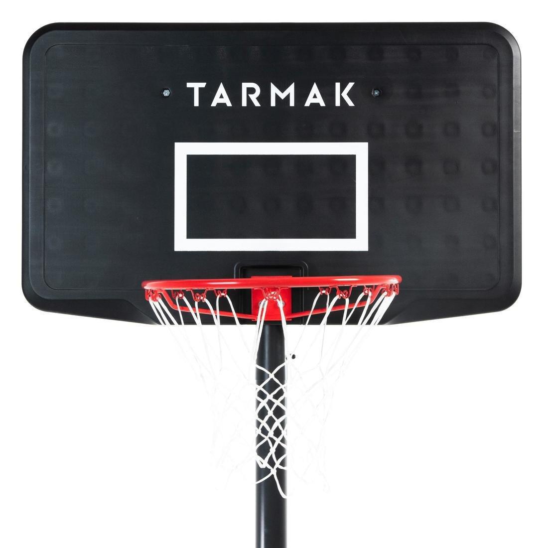 B100Kids/Adult Basketball Basket - Black Adjusts From 2.2M To 3.05M, No Color, large image number 3