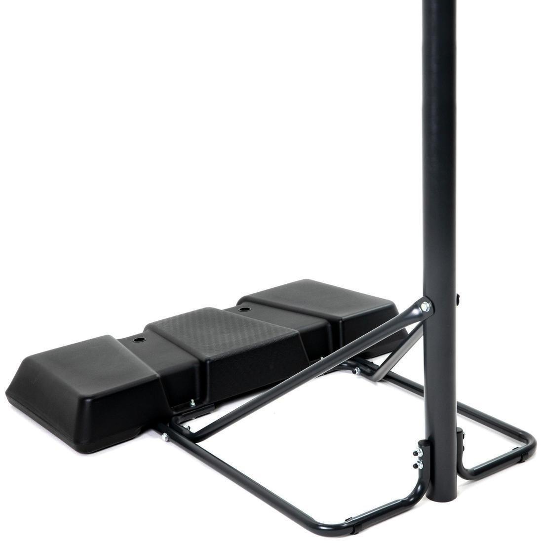 B100Kids/Adult Basketball Basket - Black Adjusts From 2.2M To 3.05M, No Color, large image number 7