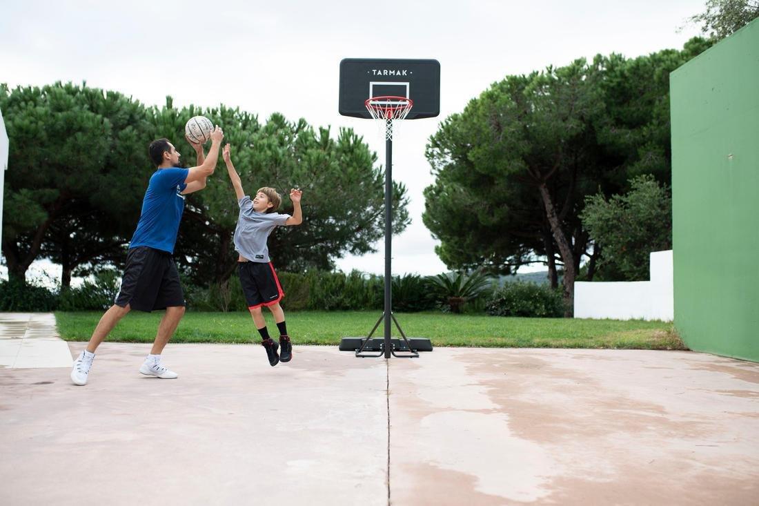 B100Kids/Adult Basketball Basket - Black Adjusts From 2.2M To 3.05M, No Color, large image number 10