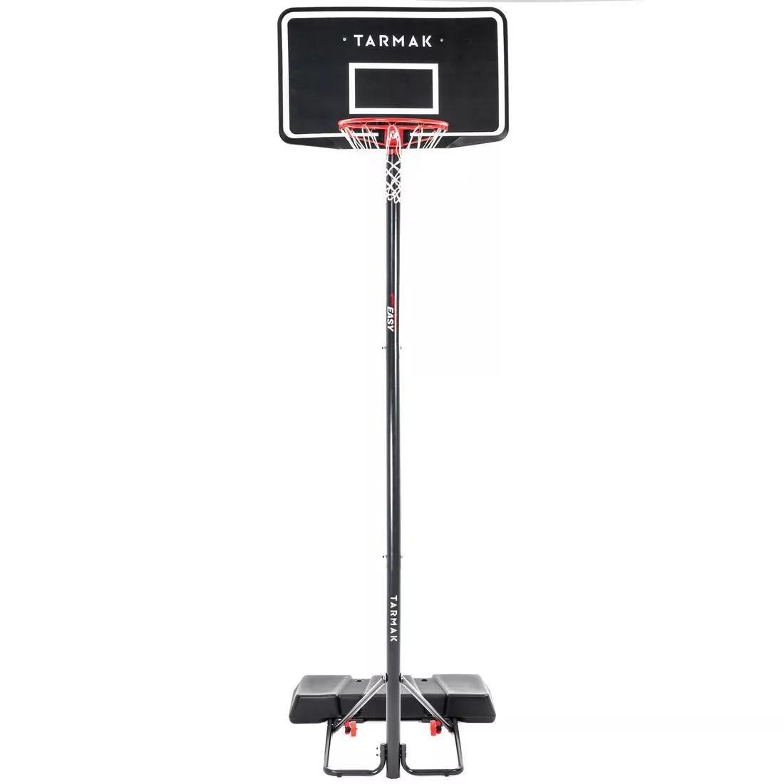 TARMAK - B100 Easy Kids'/Adult Basketball Basket 2.2m to 3.05m tool-free adjustment., BLACK