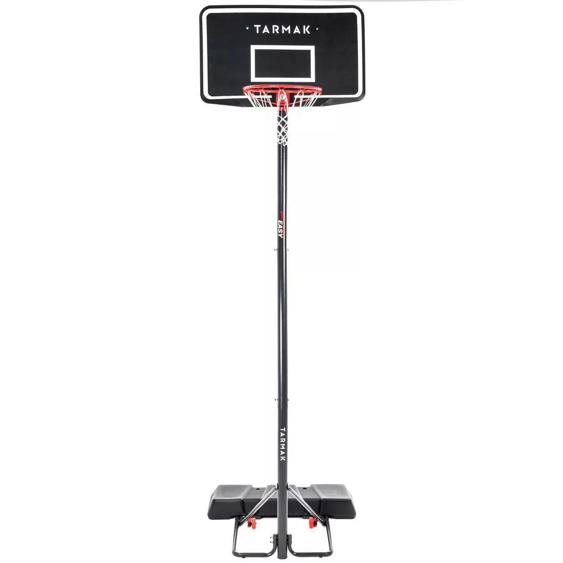 Basketball Hoop with Adjustable Stand (from 2.20 to 3.05m) - B100 Easy - Black, No Color, large image number 0