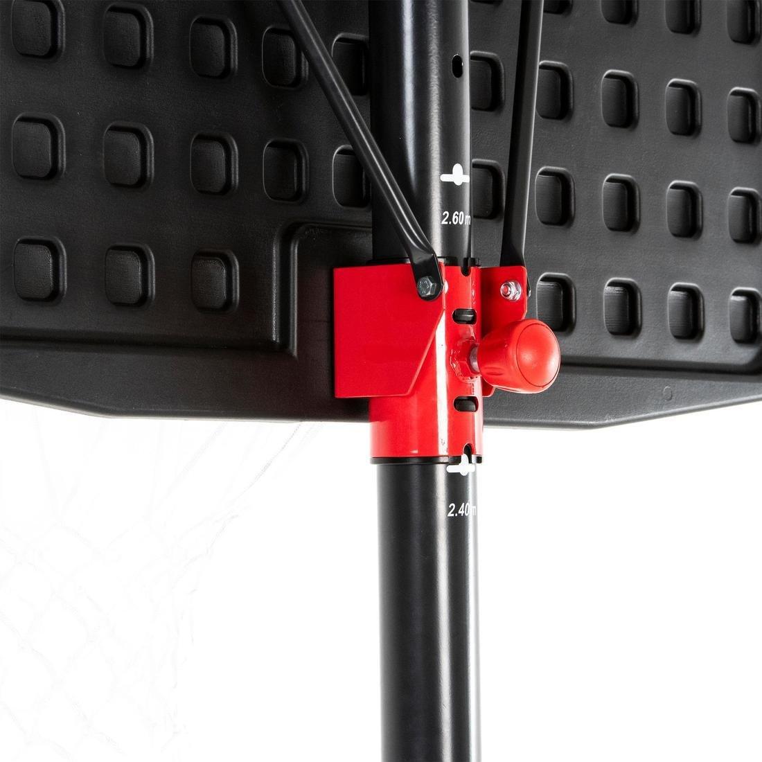 Basketball Hoop with Adjustable Stand (from 2.20 to 3.05m) - B100 Easy - Black, No Color, large image number 4