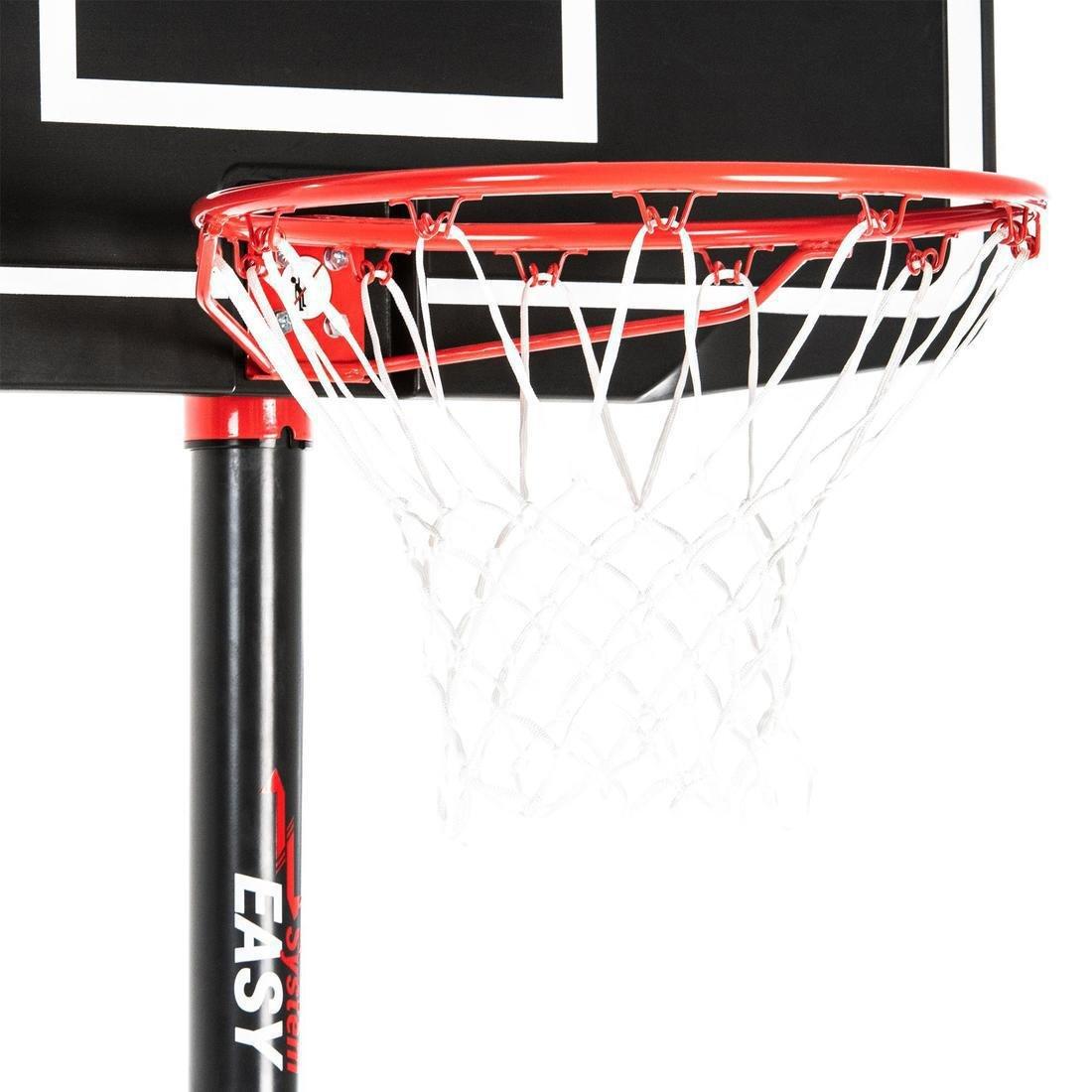 TARMAK - B100 Easy Kids'/Adult Basketball Basket 2.2m to 3.05m tool-free adjustment., BLACK