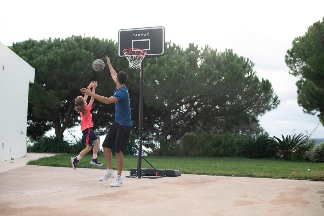 Basketball Hoop with Adjustable Stand (from 2.20 to 3.05m) - B100 Easy - Black, No Color, medium