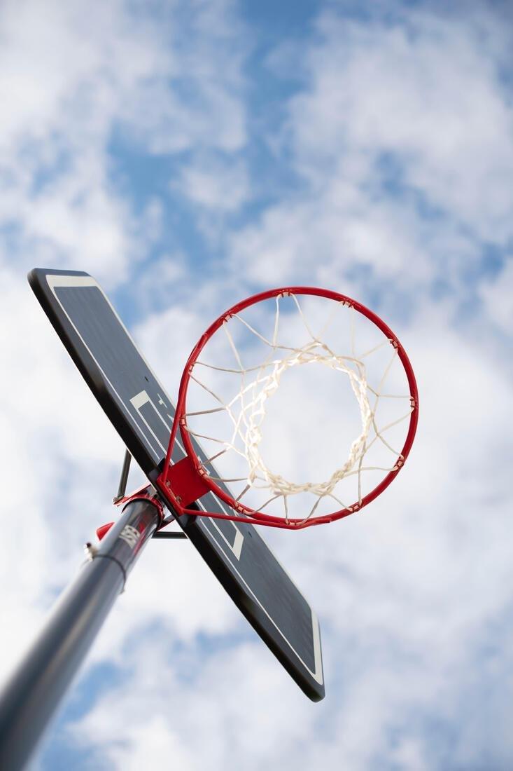 Basketball Hoop with Adjustable Stand (from 2.20 to 3.05m) - B100 Easy - Black, No Color, medium