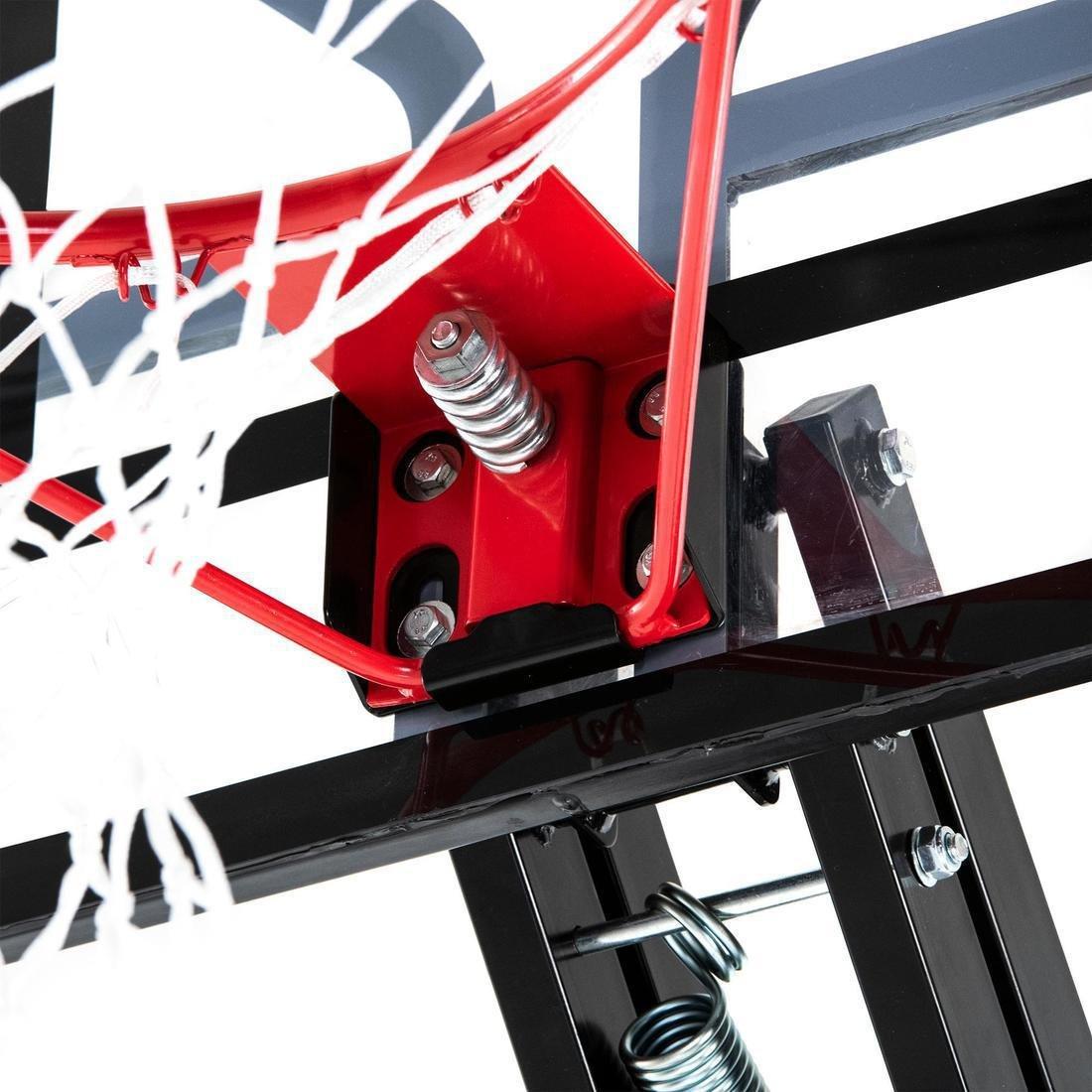 BLACK Basketball Hoop By Tarmak - 2.40m to 3.05m With Easy Adjustment, No Color, large image number 4