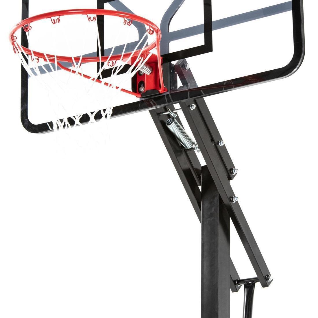 TARMAK - Basketball Hoop with Easy-Adjustment Stand (2.40m to 3.05m) B700 Pro, black